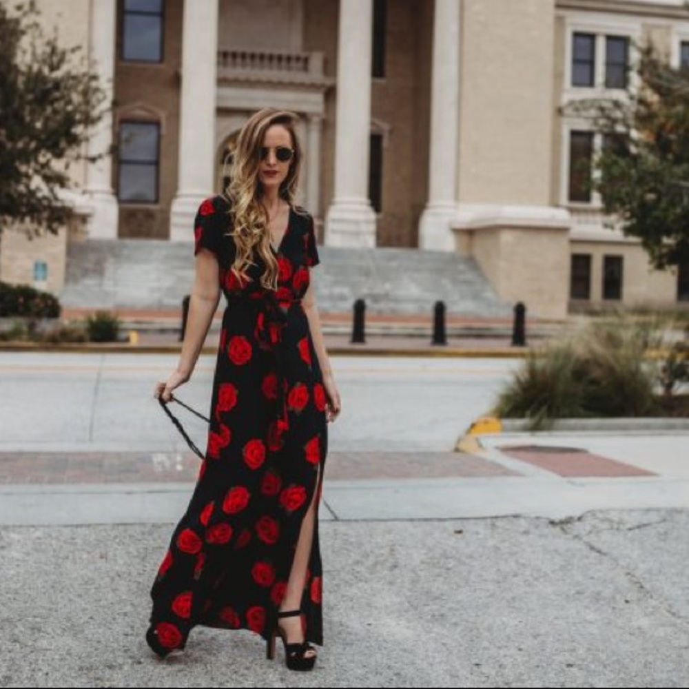 Rose maxi dress